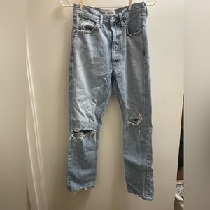 Agolde Woman’s Light Blue Relaxed Jeans